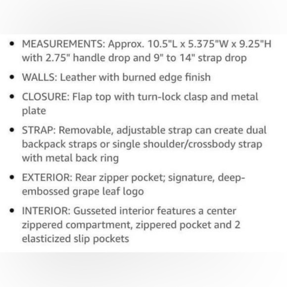 Patricia Nash *Sinclair* Tooled Leather Floral Backpack. NWT. - Picture 12 of 12